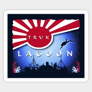 Truk Lagoon Wreck Dive WWII Japan Flag Scuba Diving Gifts Magnet